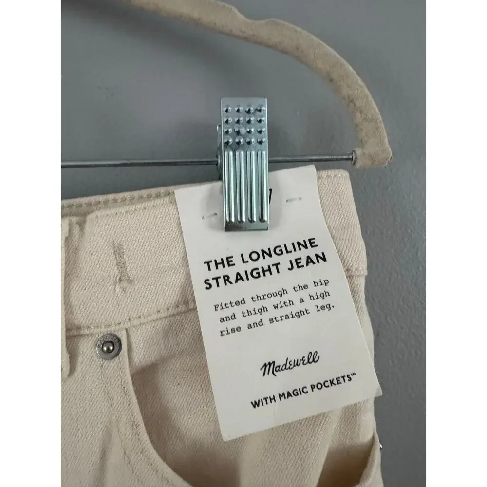 NWD Madewell The Longline Straight Leg Jeans Vintage Canvas Womens 27